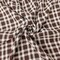 Brown Cotton Plaid-Check Dobby Gauze Woven Fabric By the Yard